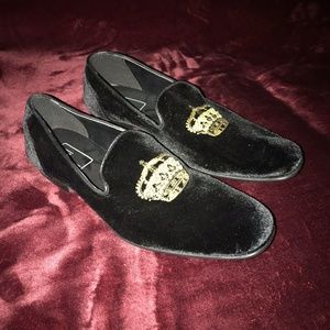 ASOS SLIP ON VELVET LOAFERS